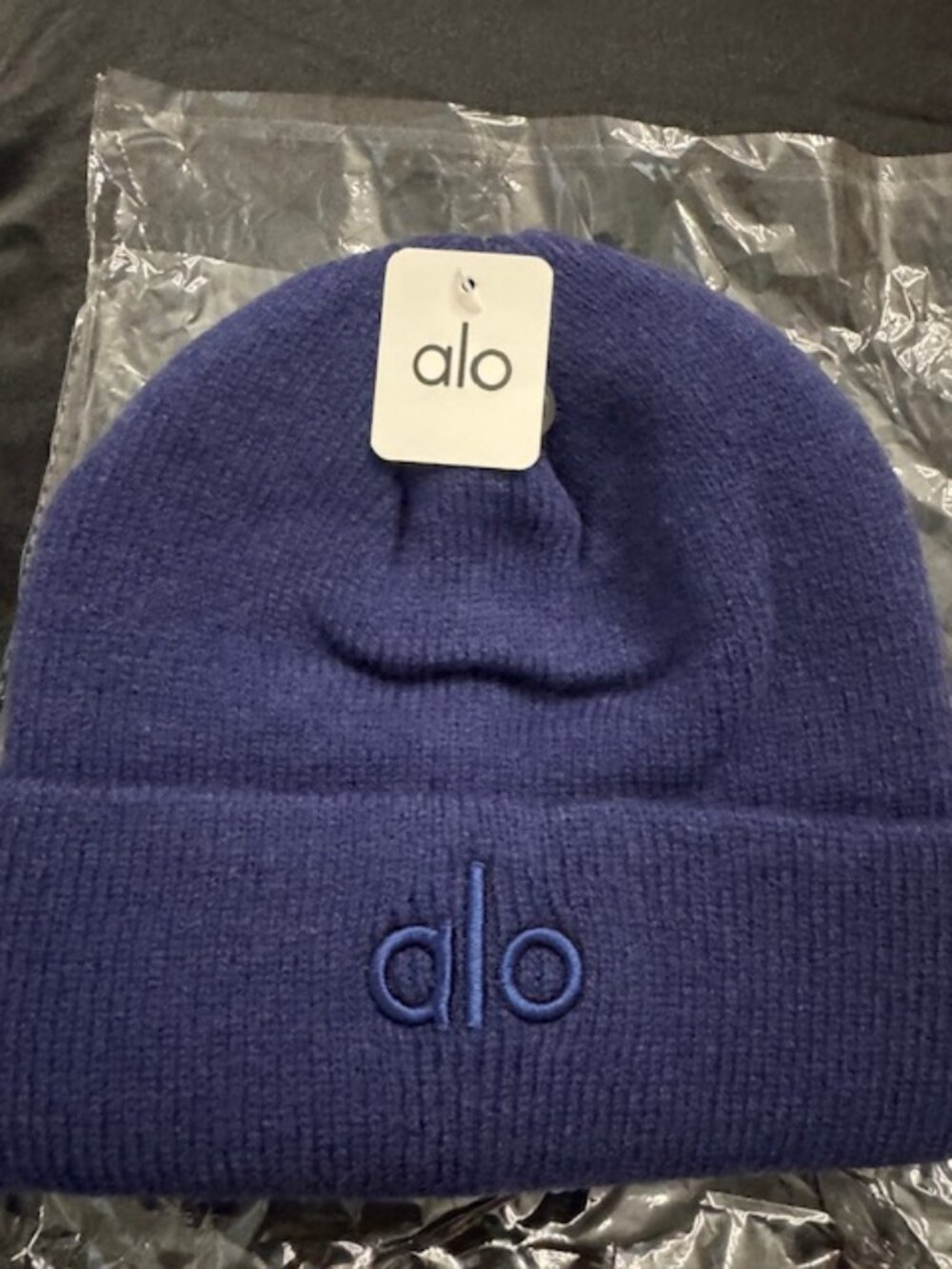 Alo Inspired Beanie Dark Blue New One Size
